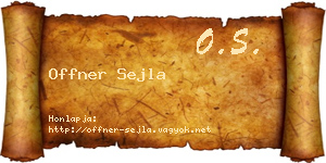 Offner Sejla névjegykártya